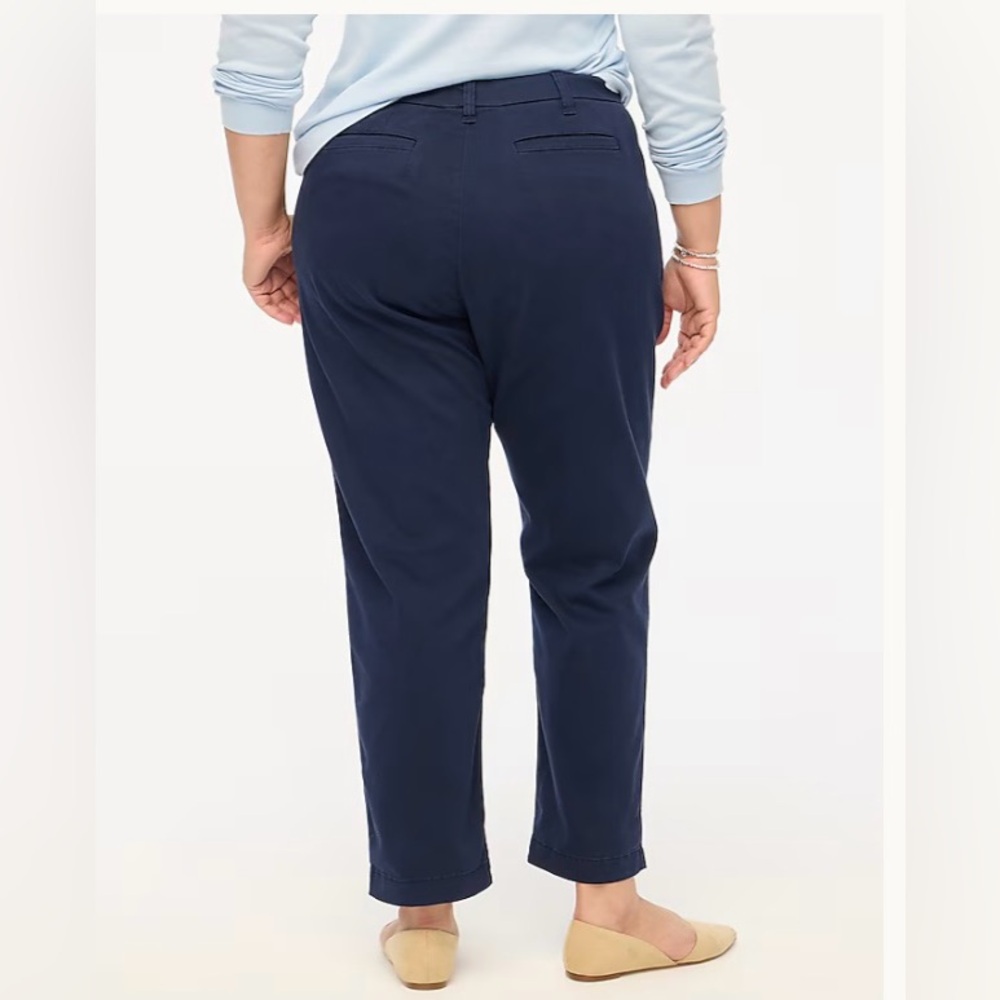 J Crew High-rise girlfriend chino pant - navy - size 12 - Picture 4 of 8